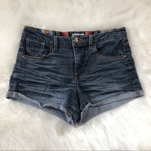 Mudd Distressted Cuff Denim Shorts